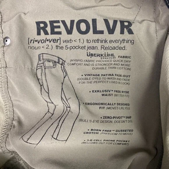 Kuhl Revolvr Pants Men's 38 x 32 Fits 38 x 30 Olive Green Hiking Outdoor - Picture 13 of 16